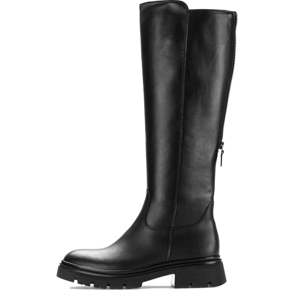 Gabor Match 51.859.27 Ladies Black Suede Back Zip Knee High Boots-elevate your sole