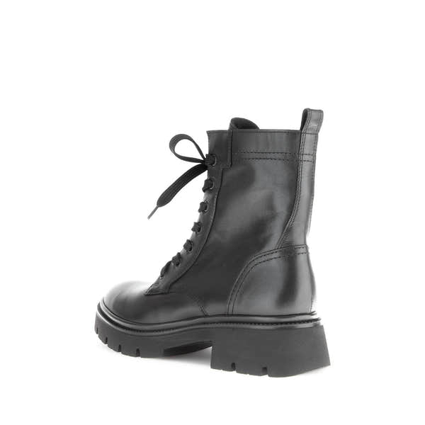 Gabor Meryl 51.852.27 Ladies Black Leather Zip & Lace Ankle Boots-elevate your sole