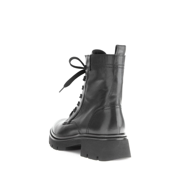 Gabor Meryl 51.852.27 Ladies Black Leather Zip & Lace Ankle Boots-elevate your sole