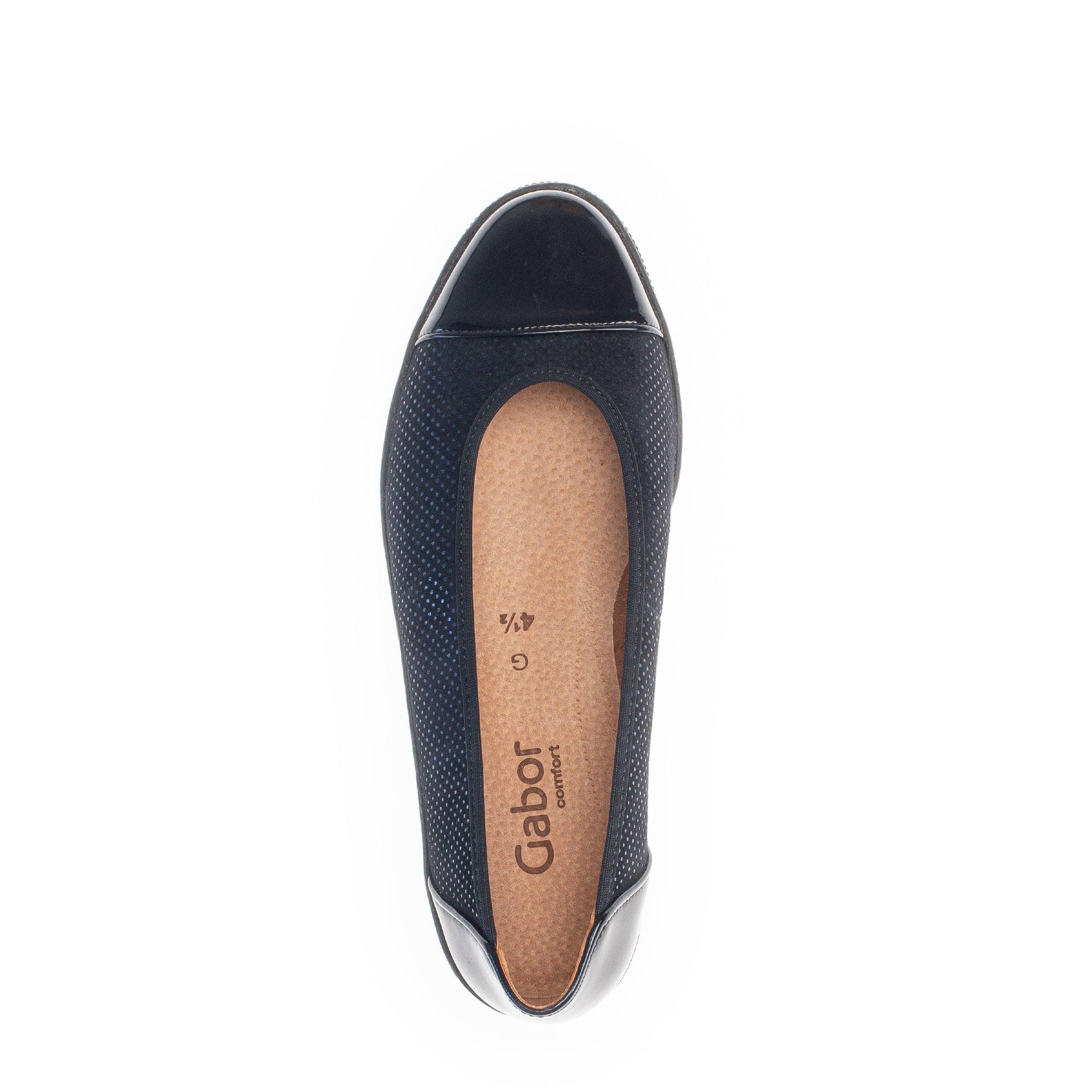Gabor Petunia 06.402.86 Ladies Ocean Patent Leather Slip On Slip Ons-elevate your sole