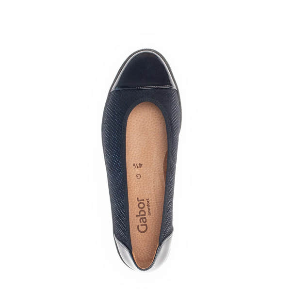 Gabor Petunia 06.402.86 Ladies Ocean Patent Leather Slip On Slip Ons-elevate your sole