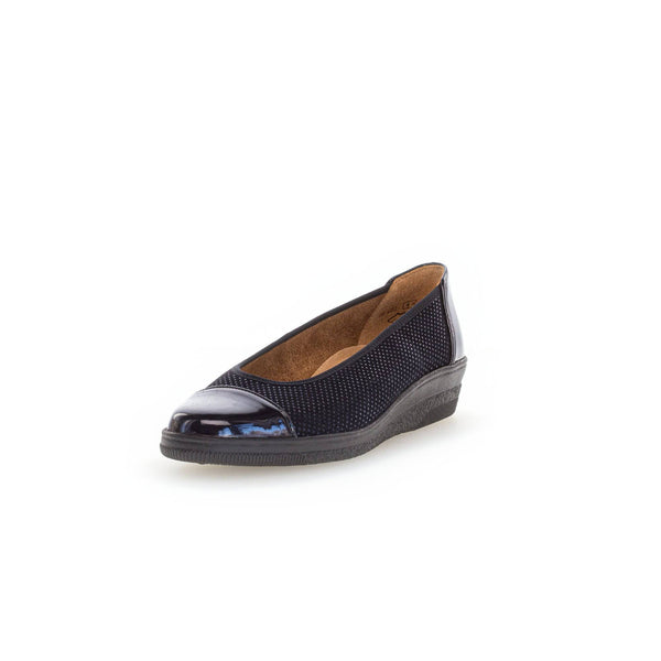 Gabor Petunia 06.402.86 Ladies Ocean Patent Leather Slip On Slip Ons-elevate your sole