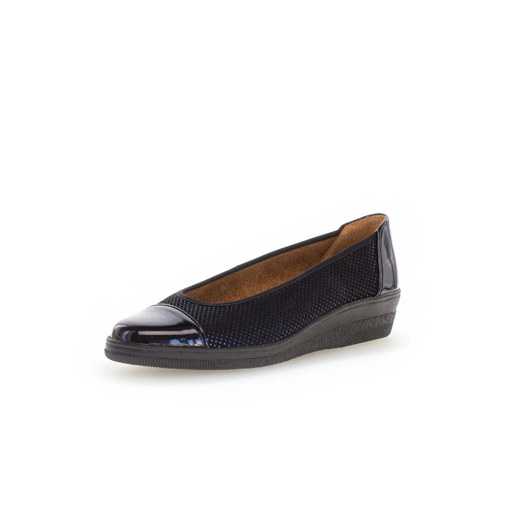 Gabor Petunia 06.402.86 Ladies Ocean Patent Leather Slip On Slip Ons-elevate your sole