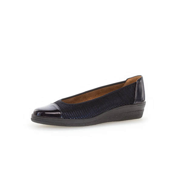 Gabor Petunia 06.402.86 Ladies Ocean Patent Leather Slip On Slip Ons-elevate your sole