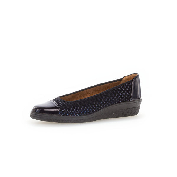Gabor Petunia 06.402.86 Ladies Ocean Patent Leather Slip On Slip Ons-elevate your sole