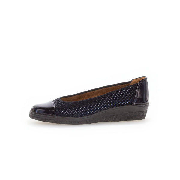 Gabor Petunia 06.402.86 Ladies Ocean Patent Leather Slip On Slip Ons-elevate your sole