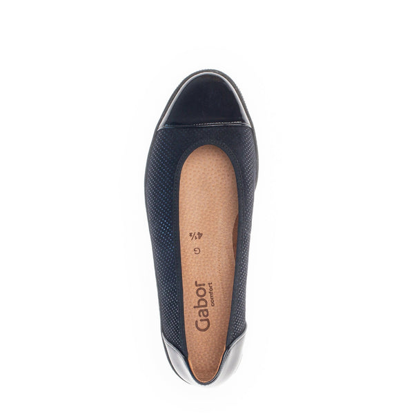 Gabor Petunia 06.402.86 Ladies Ocean Patent Leather Slip On Slip Ons-elevate your sole