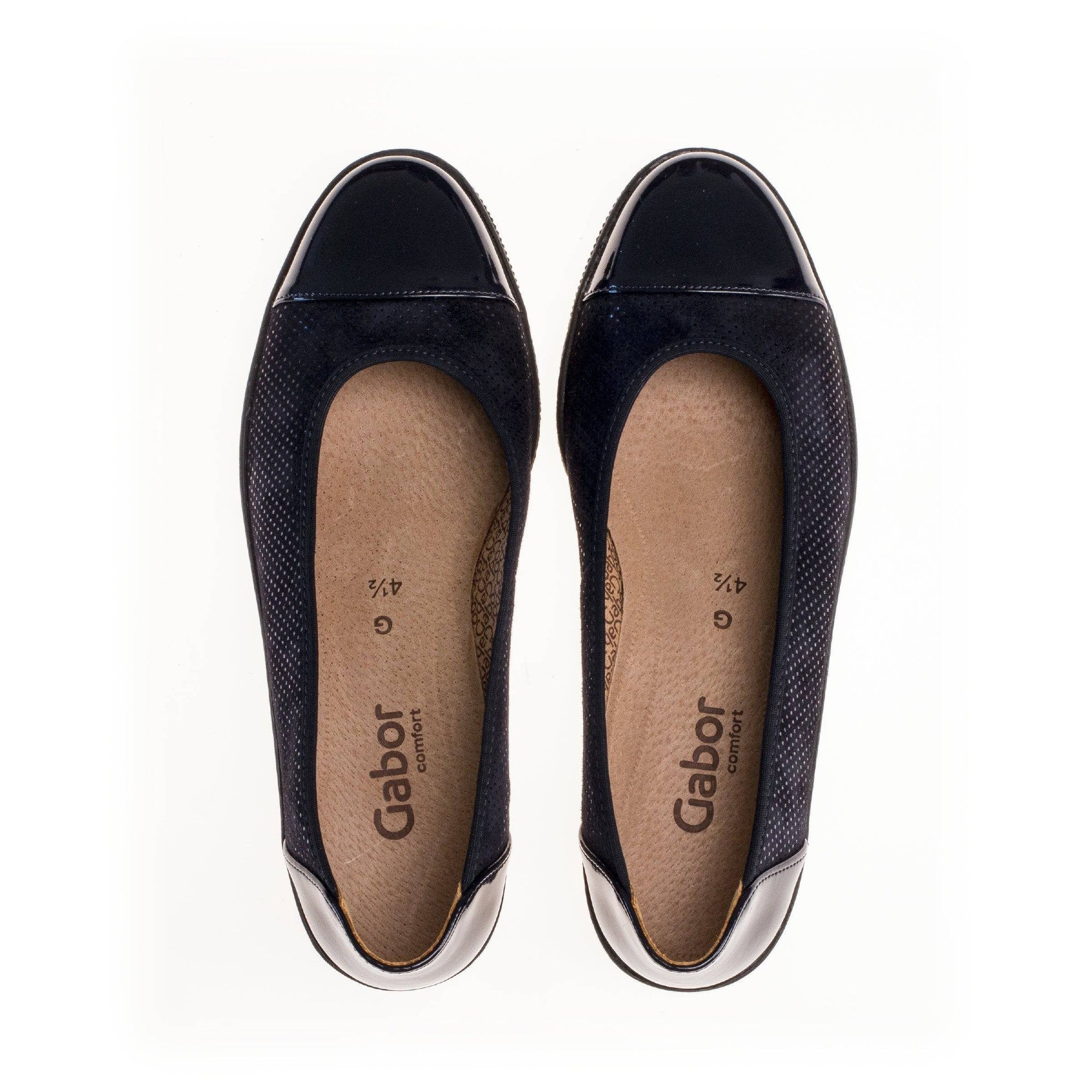 Gabor Petunia 06.402.86 Ladies Ocean Patent Leather Slip On Slip Ons-elevate your sole