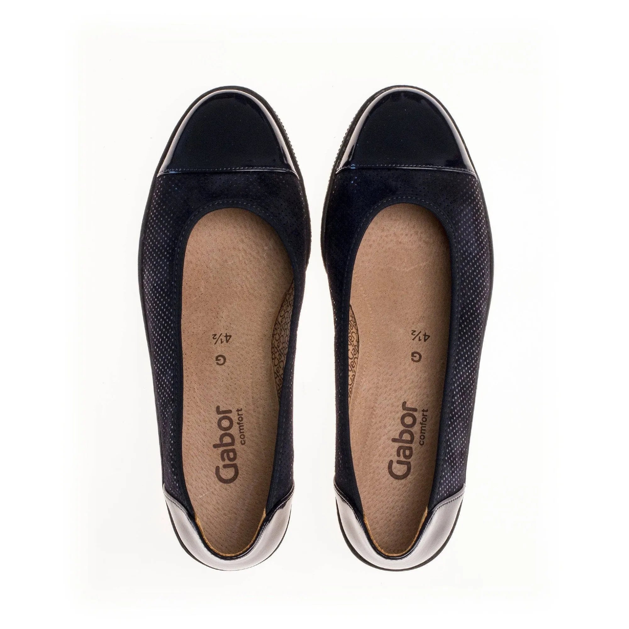 Gabor Petunia 06.402.86 Ladies Ocean Patent Leather Slip On Slip Ons-elevate your sole