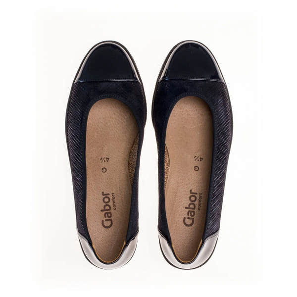 Gabor Petunia 06.402.86 Ladies Ocean Patent Leather Slip On Slip Ons-elevate your sole