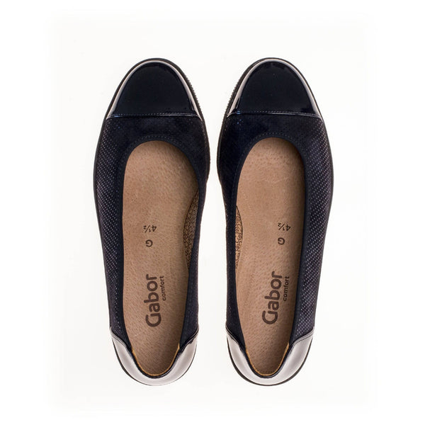 Gabor Petunia 06.402.86 Ladies Ocean Patent Leather Slip On Slip Ons-elevate your sole