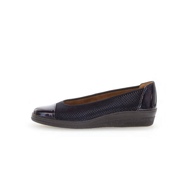 Gabor Petunia 06.402.86 Ladies Ocean Patent Leather Slip On Slip Ons-elevate your sole