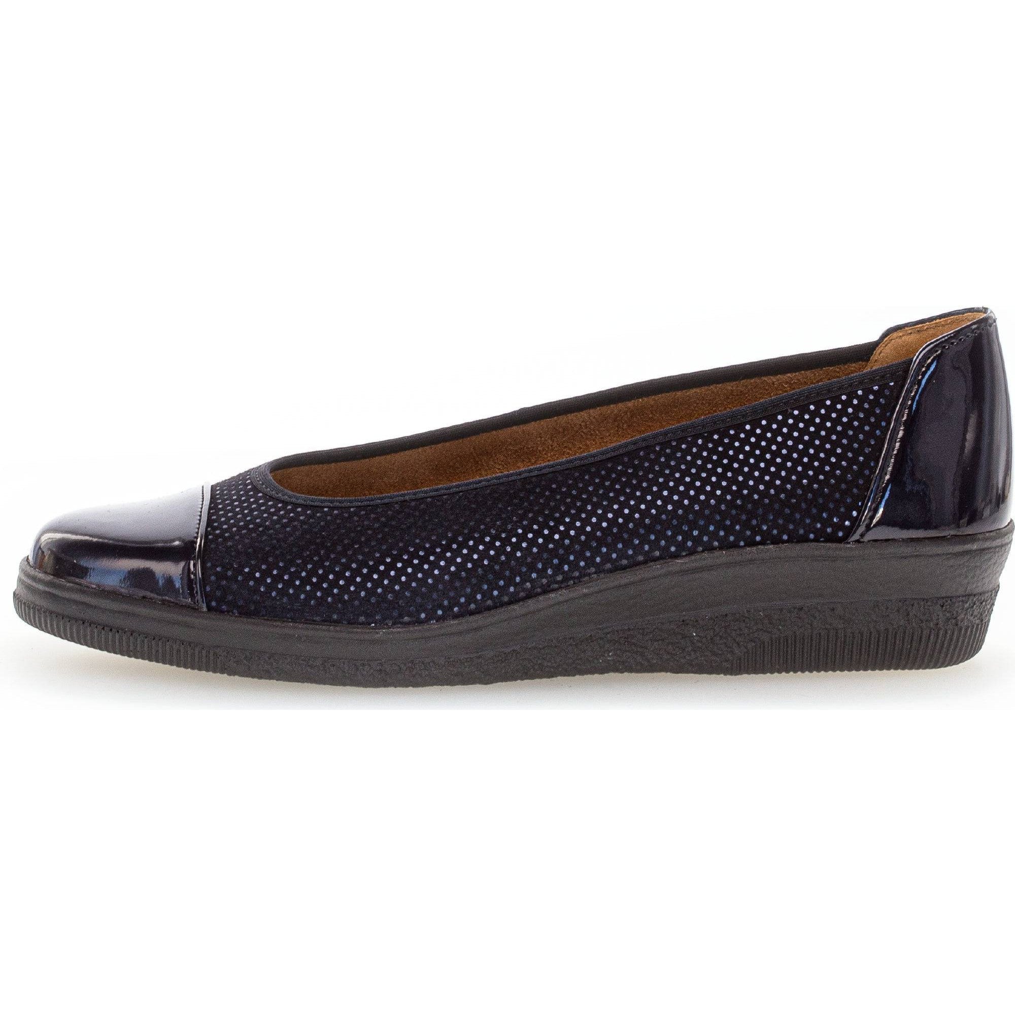 Gabor Petunia 06.402.86 Ladies Ocean Patent Leather Slip On Slip Ons-elevate your sole