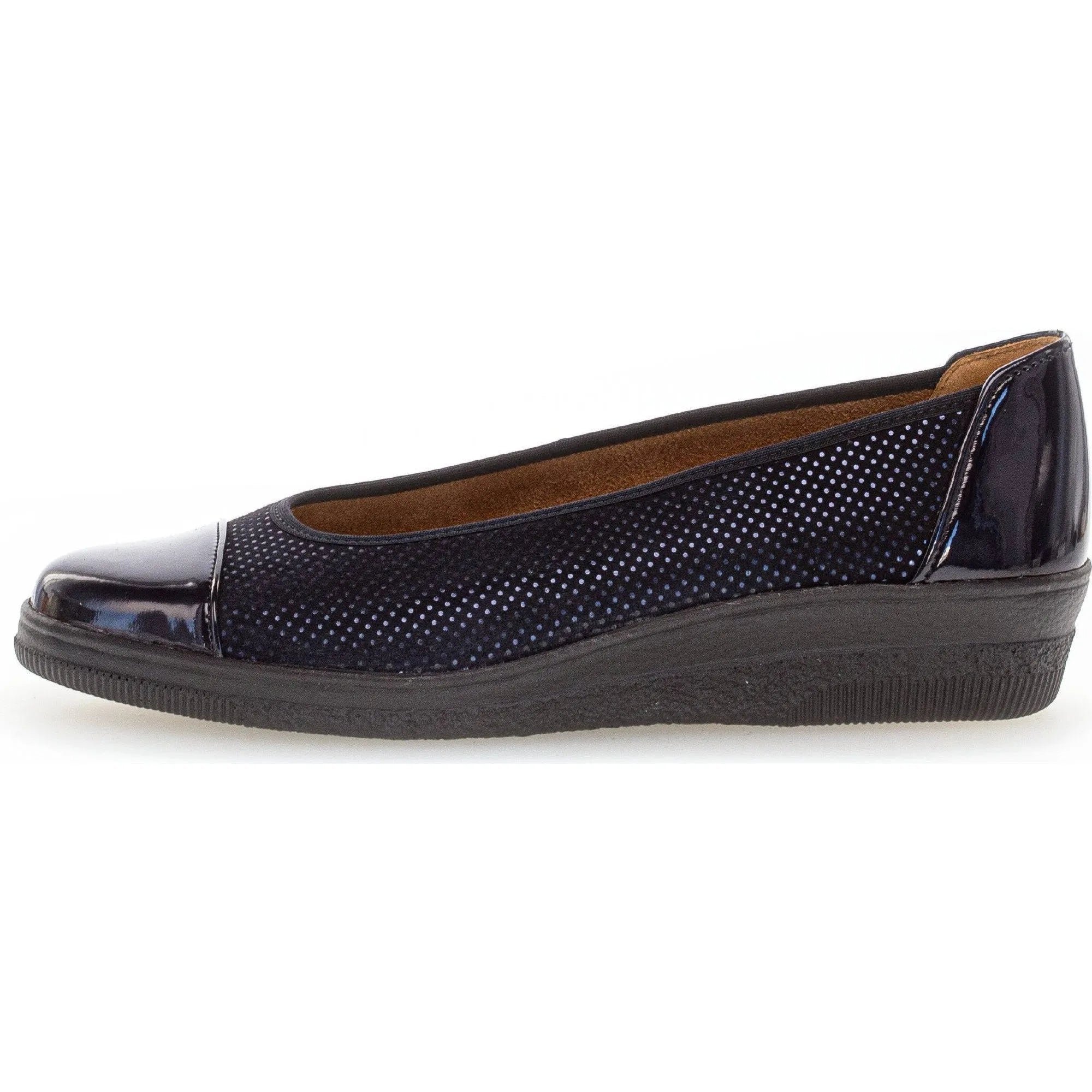 Gabor Petunia 06.402.86 Ladies Ocean Patent Leather Slip On Slip Ons-elevate your sole