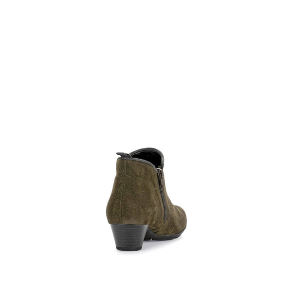 Gabor Trudy 55.633.11 Ladies Green Suede Side Zip Ankle Boots-elevate your sole
