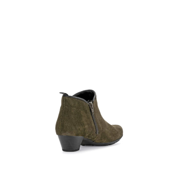 Gabor Trudy 55.633.11 Ladies Green Suede Side Zip Ankle Boots-elevate your sole