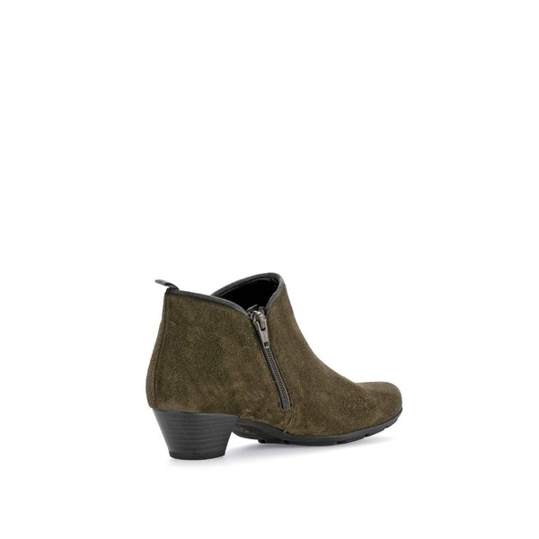 Gabor Trudy 55.633.11 Ladies Green Suede Side Zip Ankle Boots-elevate your sole