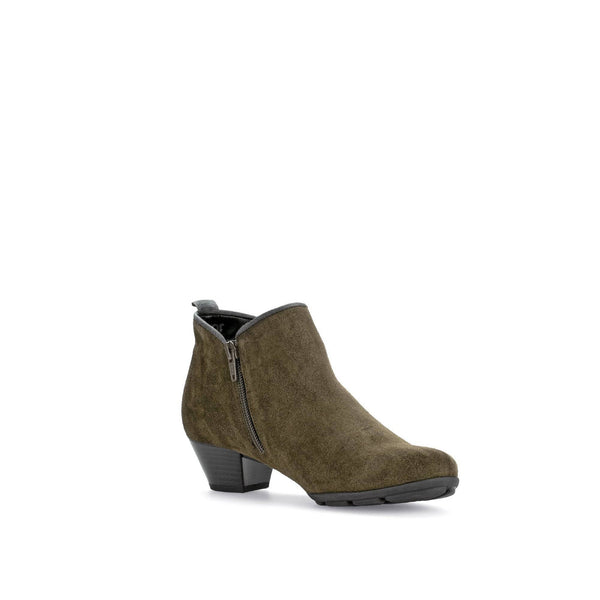 Gabor Trudy 55.633.11 Ladies Green Suede Side Zip Ankle Boots-elevate your sole