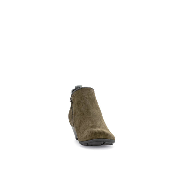 Gabor Trudy 55.633.11 Ladies Green Suede Side Zip Ankle Boots-elevate your sole