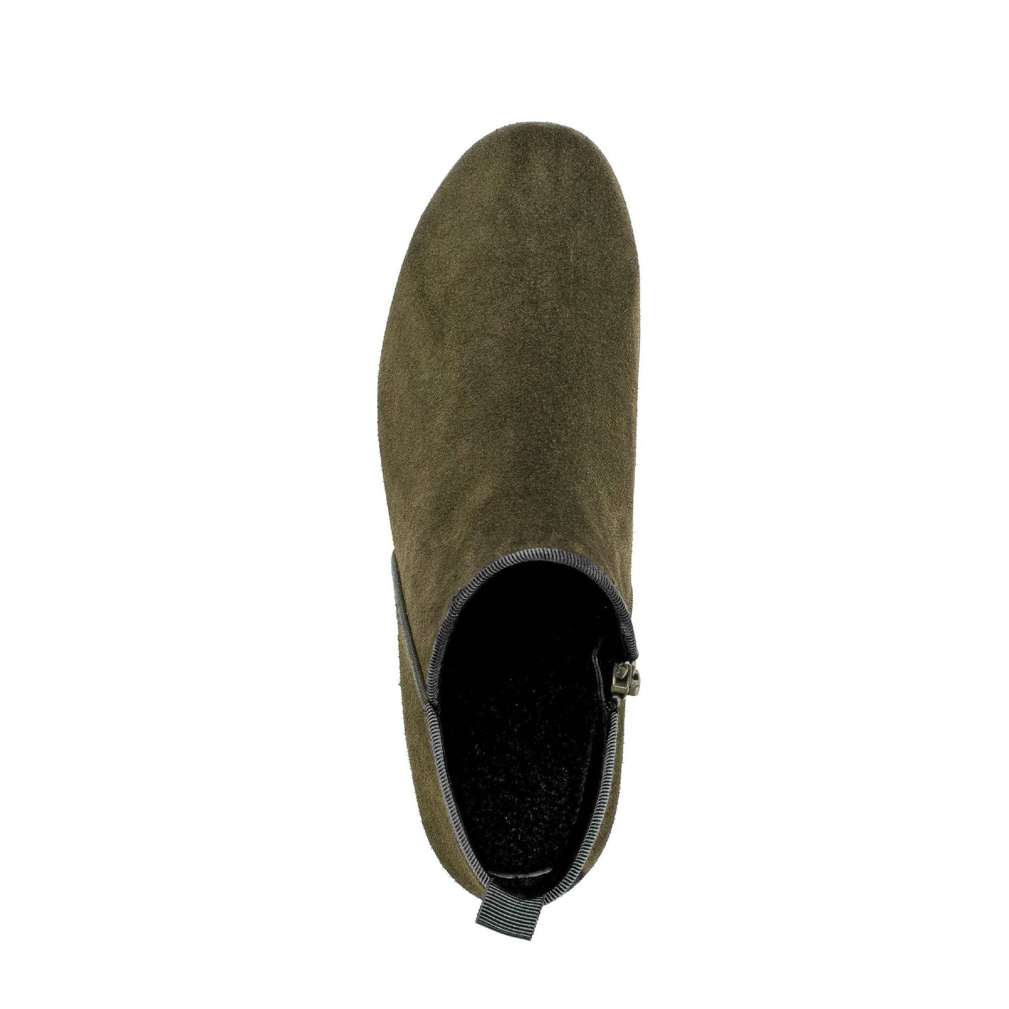 Gabor Trudy 55.633.11 Ladies Green Suede Side Zip Ankle Boots-elevate your sole