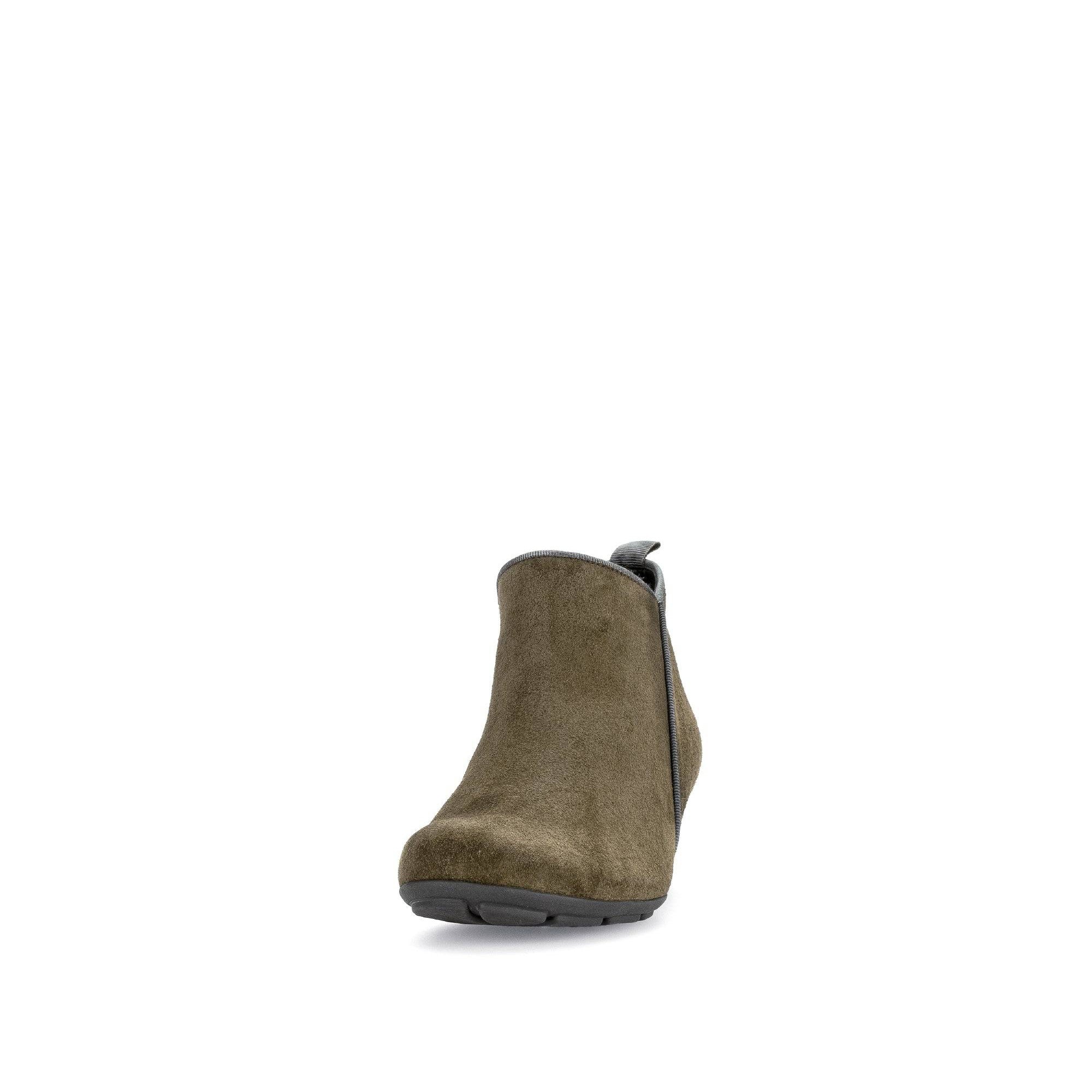 Gabor Trudy 55.633.11 Ladies Green Suede Side Zip Ankle Boots-elevate your sole