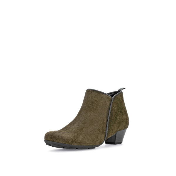 Gabor Trudy 55.633.11 Ladies Green Suede Side Zip Ankle Boots-elevate your sole
