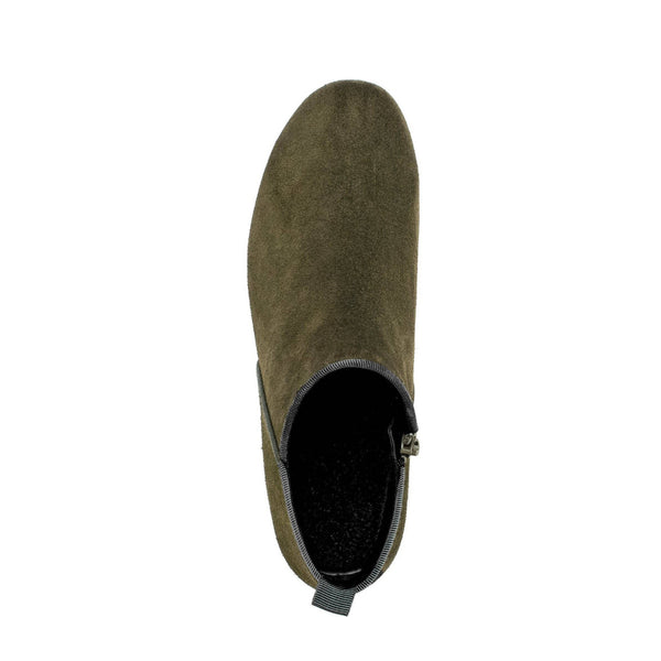 Gabor Trudy 55.633.11 Ladies Green Suede Side Zip Ankle Boots-elevate your sole