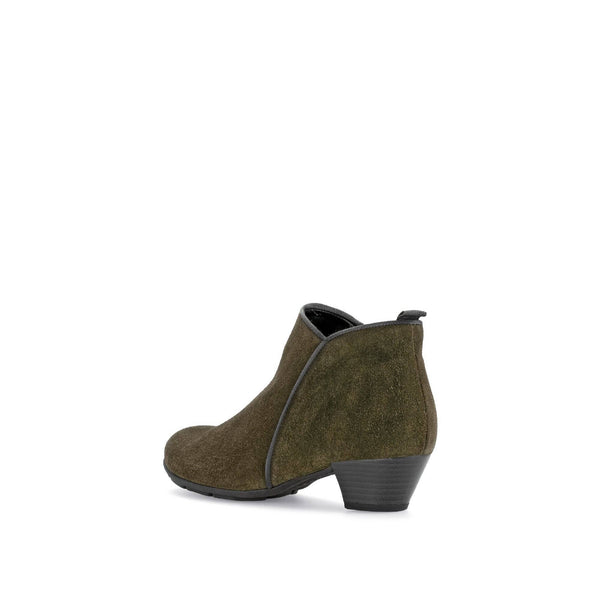 Gabor Trudy 55.633.11 Ladies Green Suede Side Zip Ankle Boots-elevate your sole