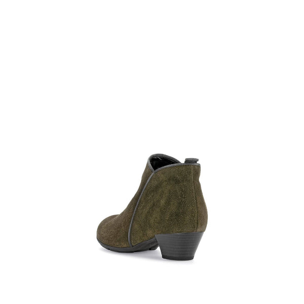 Gabor Trudy 55.633.11 Ladies Green Suede Side Zip Ankle Boots-elevate your sole