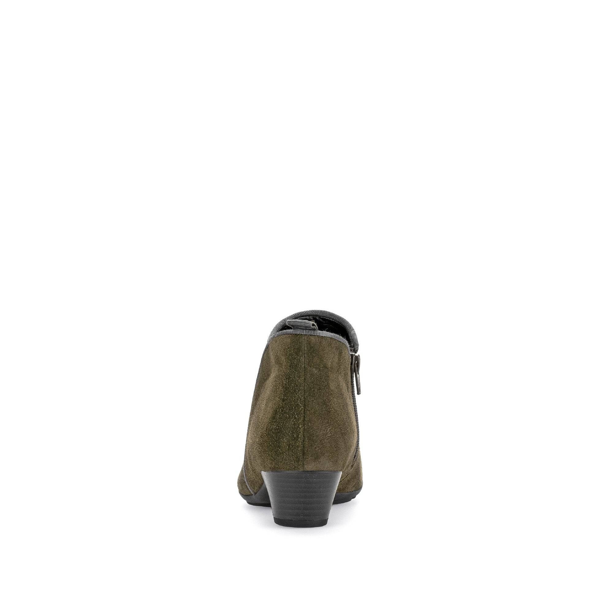 Gabor Trudy 55.633.11 Ladies Green Suede Side Zip Ankle Boots-elevate your sole