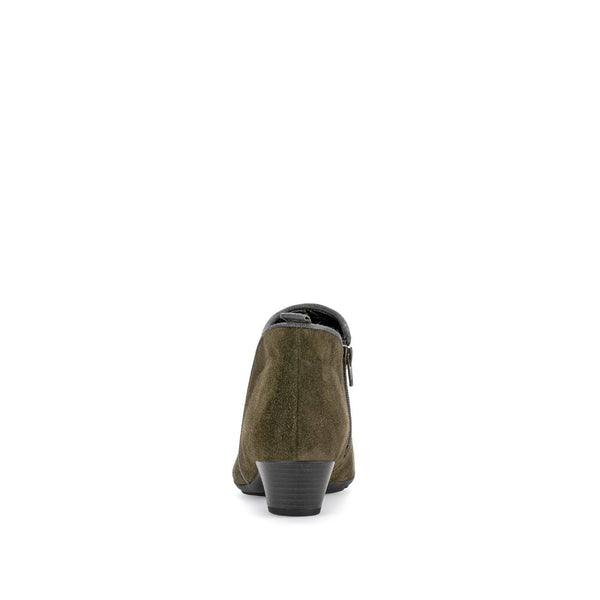 Gabor Trudy 55.633.11 Ladies Green Suede Side Zip Ankle Boots-elevate your sole