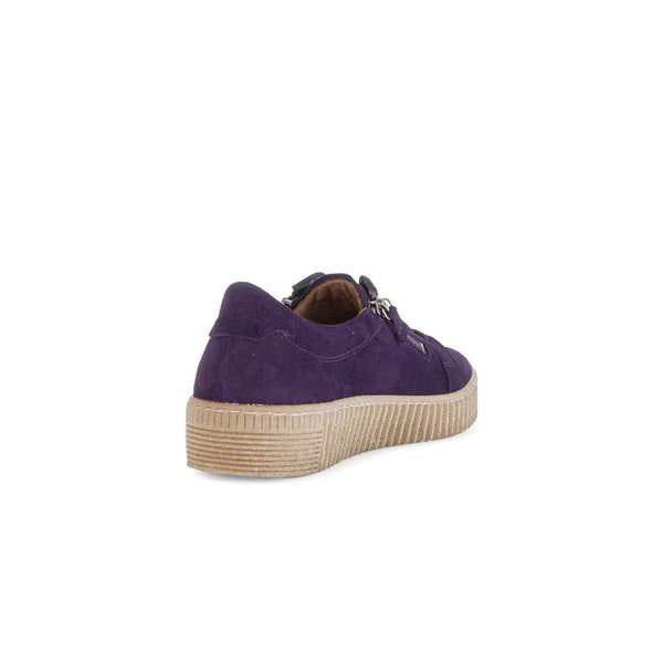 Gabor Wisdom 53.334.13 Ladies Purple Suede Casual Lace Up Trainer-elevate your sole