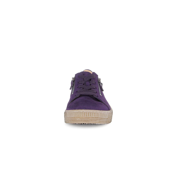 Gabor Wisdom 53.334.13 Ladies Purple Suede Casual Lace Up Trainer-elevate your sole