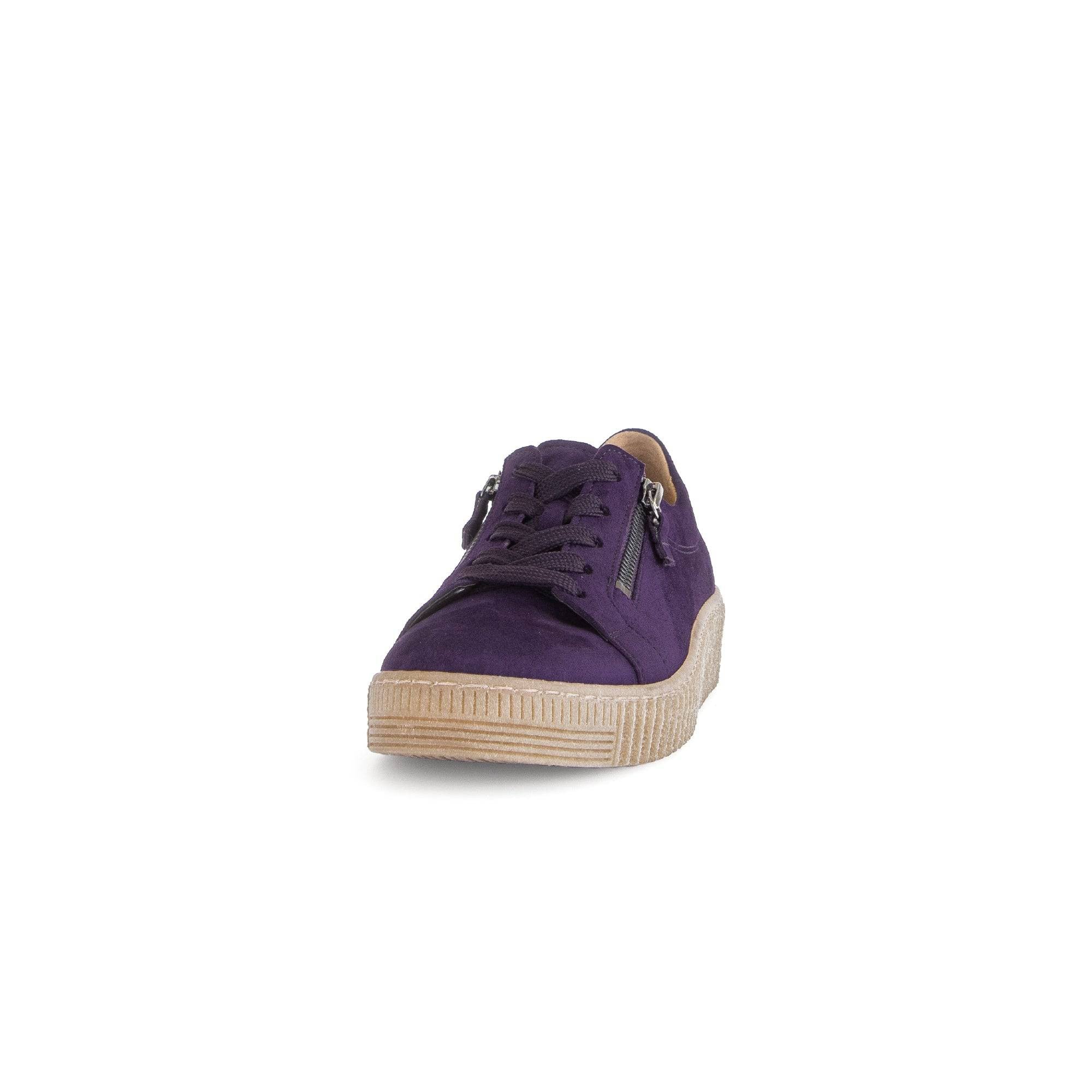 Gabor Wisdom 53.334.13 Ladies Purple Suede Casual Lace Up Trainer-elevate your sole