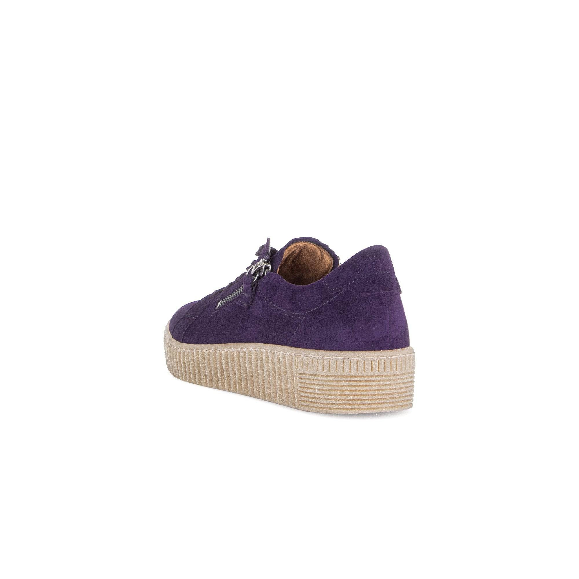 Gabor Wisdom 53.334.13 Ladies Purple Suede Casual Lace Up Trainer-elevate your sole