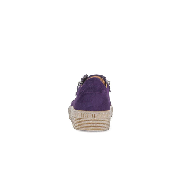 Gabor Wisdom 53.334.13 Ladies Purple Suede Casual Lace Up Trainer-elevate your sole
