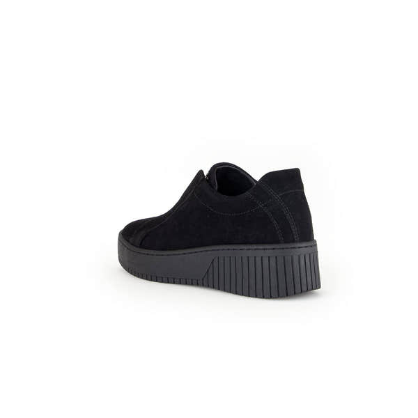 Gabor Wonderland 53.231.37 Ladies Black Suede Zip & Lace Shoes-elevate your sole