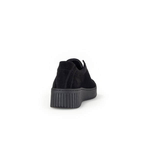 Gabor Wonderland 53.231.37 Ladies Black Suede Zip & Lace Shoes-elevate your sole