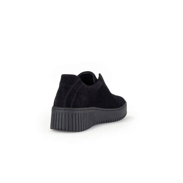 Gabor Wonderland 53.231.37 Ladies Black Suede Zip & Lace Shoes-elevate your sole