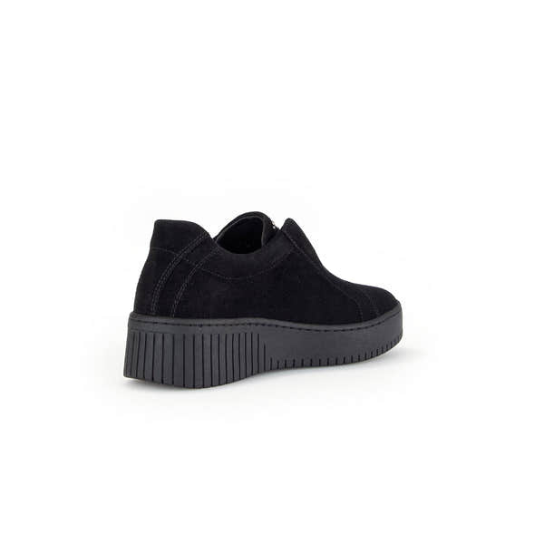 Gabor Wonderland 53.231.37 Ladies Black Suede Zip & Lace Shoes-elevate your sole