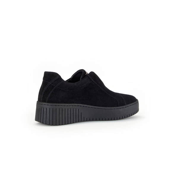 Gabor Wonderland 53.231.37 Ladies Black Suede Zip & Lace Shoes-elevate your sole