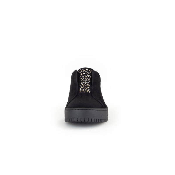 Gabor Wonderland 53.231.37 Ladies Black Suede Zip & Lace Shoes-elevate your sole