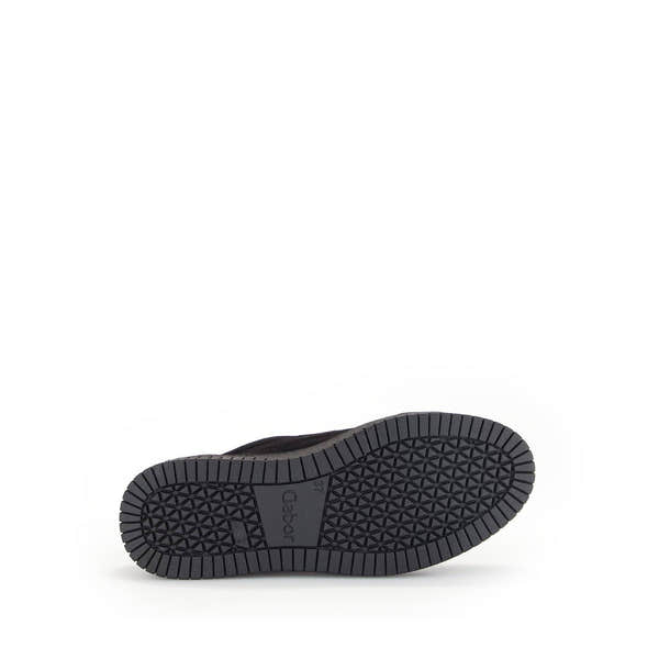 Gabor Wonderland 53.231.37 Ladies Black Suede Zip & Lace Shoes-elevate your sole