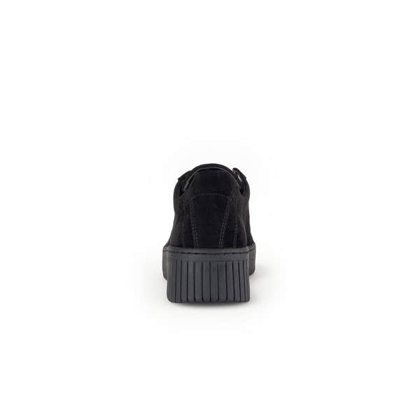 Gabor Wonderland 53.231.37 Ladies Black Suede Zip & Lace Shoes-elevate your sole
