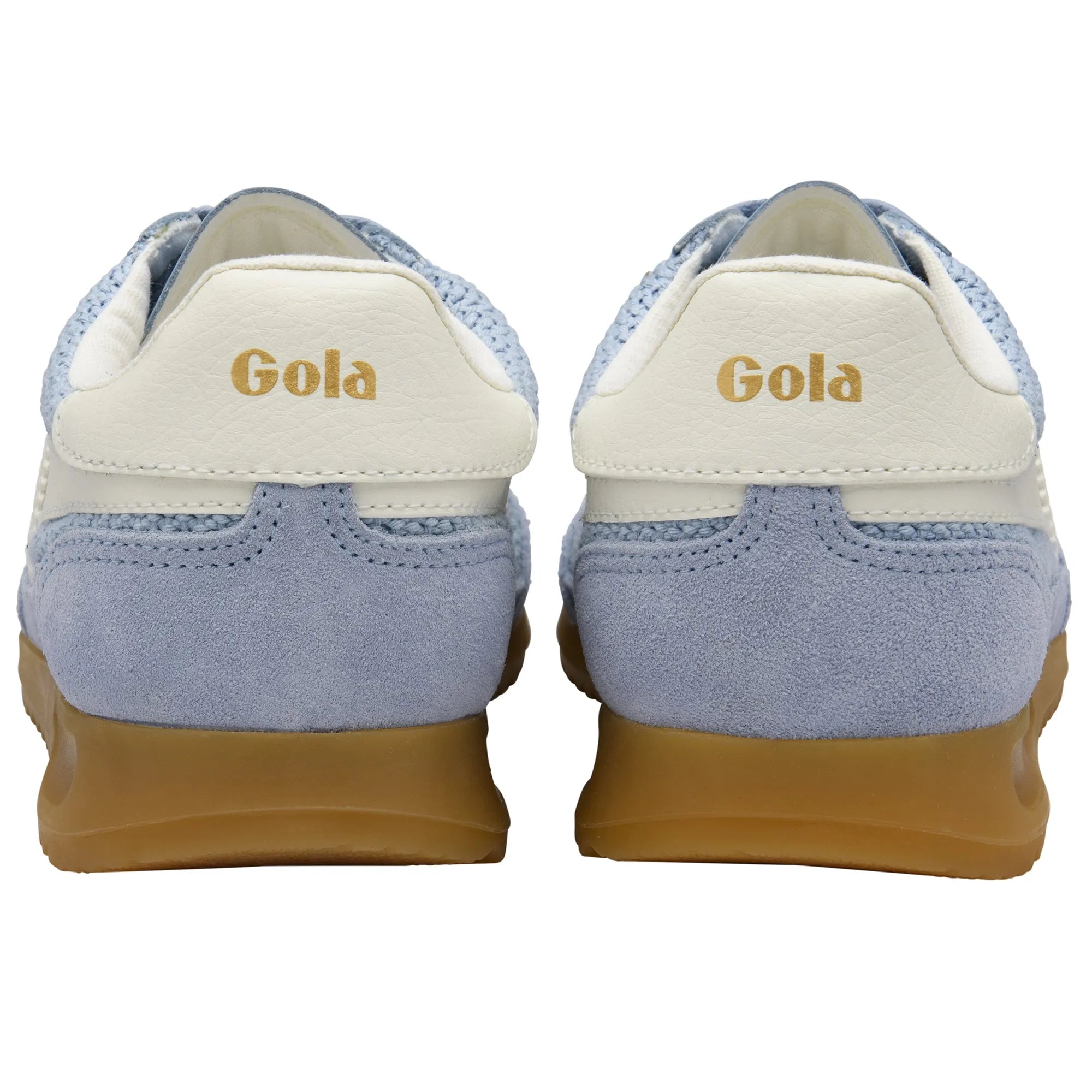 Gola CLB768 Tornado Zephyr women's off-white leather and textile lace-up trainers with gum sole.