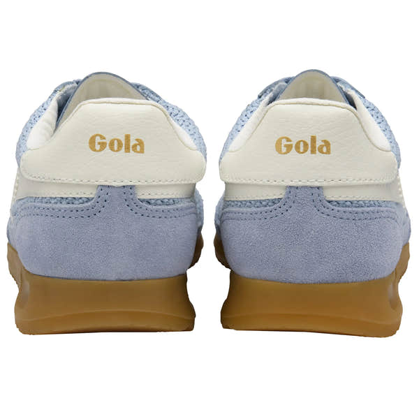 Gola CLB768 Tornado Zephyr women's off-white leather and textile lace-up trainers with gum sole.