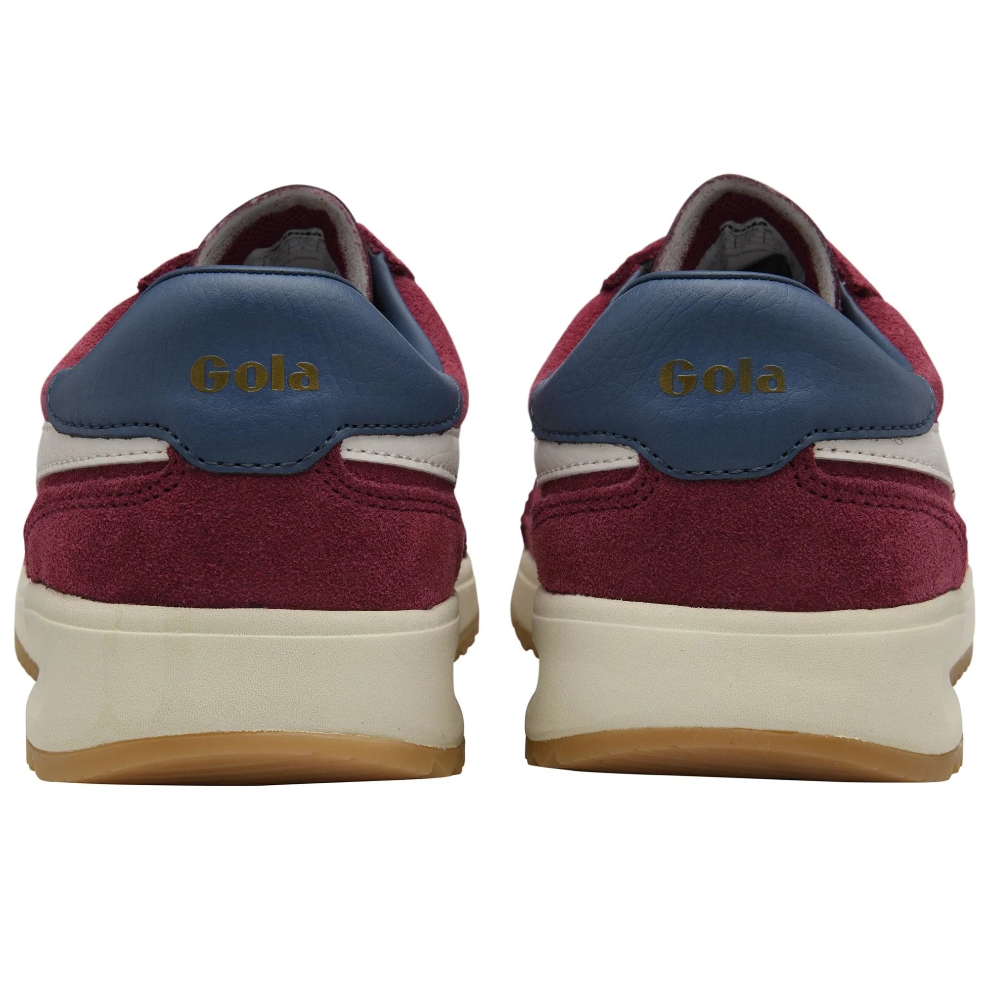 Gola CLB781 Tornado 88 women's sneakers with cerise, off white, and moonlight leather accents, lace-up design, cushioned sole.