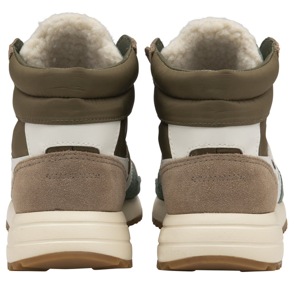Gola Chicago High Ladies Khaki & Cappuccino Nylon Lace Up Trainers-elevate your sole