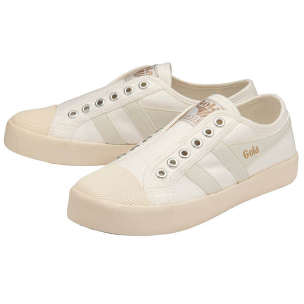 Gola Coaster Slip Ladies Off White Vegan Slip On Trainers-elevate your sole