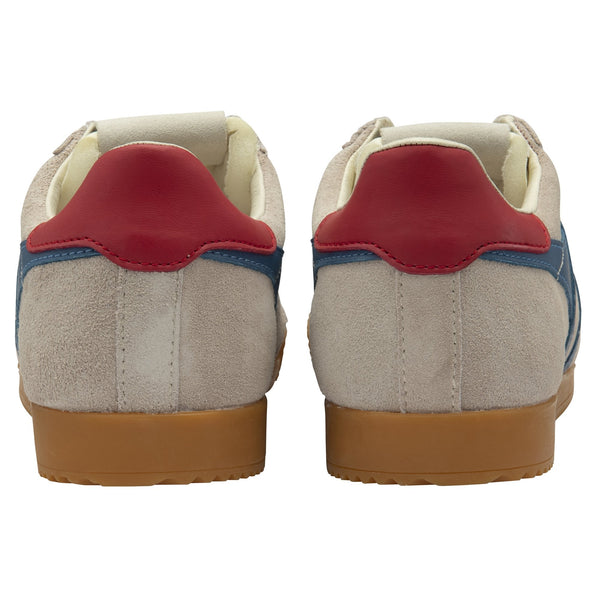 Gola Elan Ladies Blossom/Marine Blue/Deep Red Leather Lace Up Trainers-elevate your sole